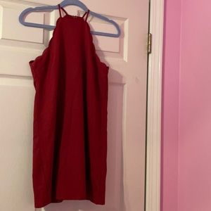 Lulus red scallop dress, size small